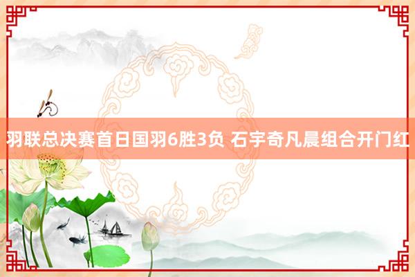 羽联总决赛首日国羽6胜3负 石宇奇凡晨组合开门红