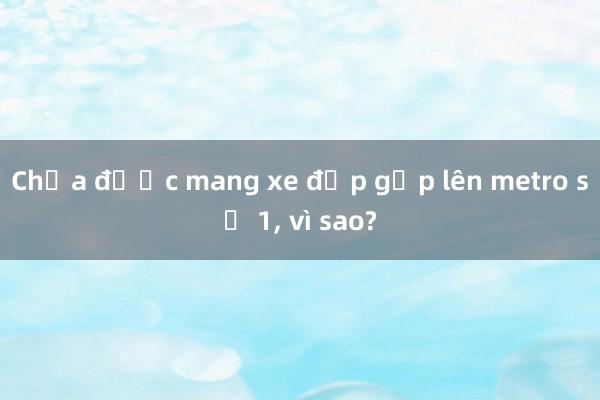 Chưa được mang xe đạp gấp lên metro số 1， vì sao?