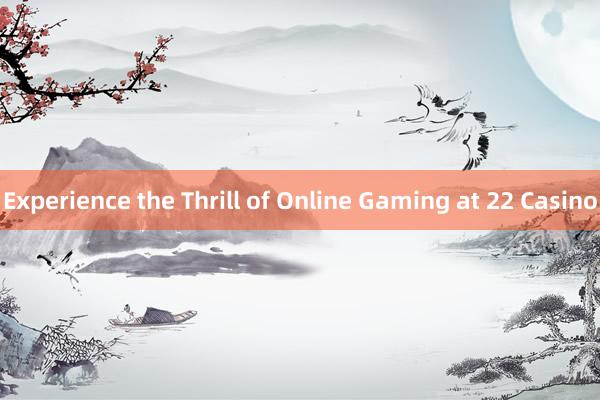 Experience the Thrill of Online Gaming at 22 Casino